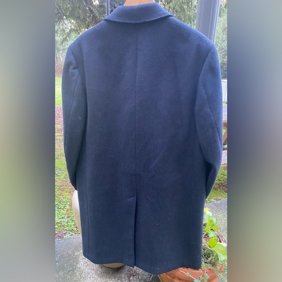 XL Sabelere By Crombie Men’s Wool Overcoat Charcoal Grey VINTAGE - Picture 3 of 6